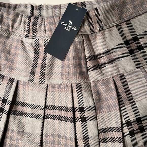 abercrombie kids pleated skirt - gray pink and white - size 11/12 NWT - Picture 3 of 12